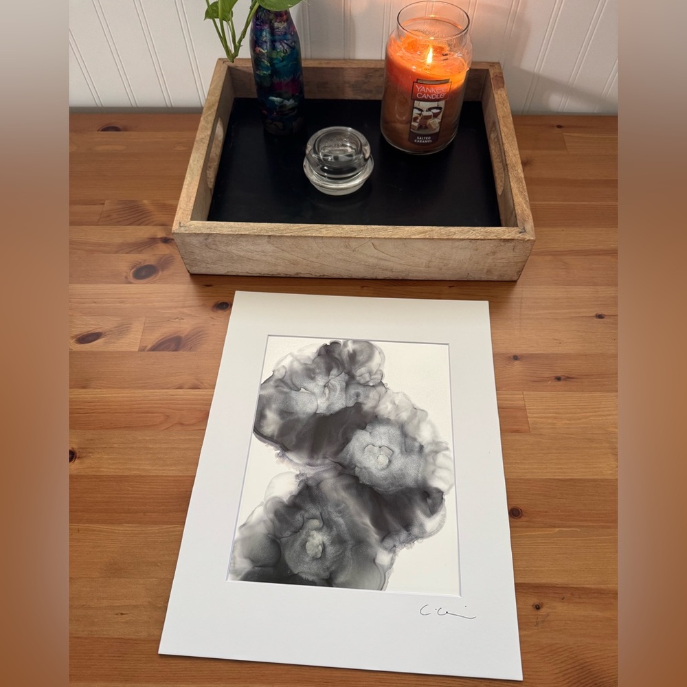 New Original Signed Artwork Alcohol Ink on Paper 179